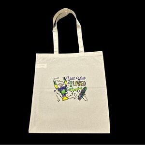 Canvas Tote Bag with Graphic Print